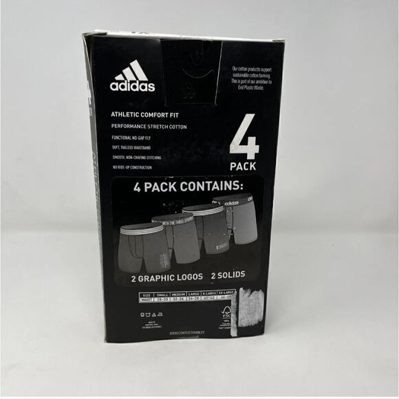New! Adidas Mens 4-Pack Mens Underwear Size XLarge - Picture 3 of 4